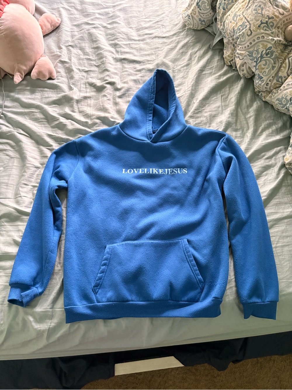 Blue "Love like Jesus" Pullover Hoodie